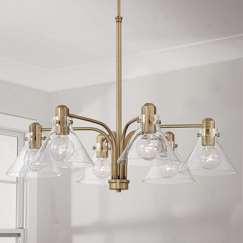 Image 1 Capital Lighting Greer 6 Light Chandelier Aged Brass