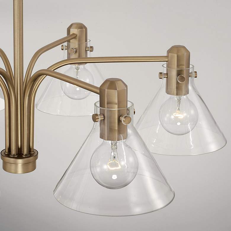Image 3 Capital Lighting Greer 6 Light Chandelier Aged Brass more views