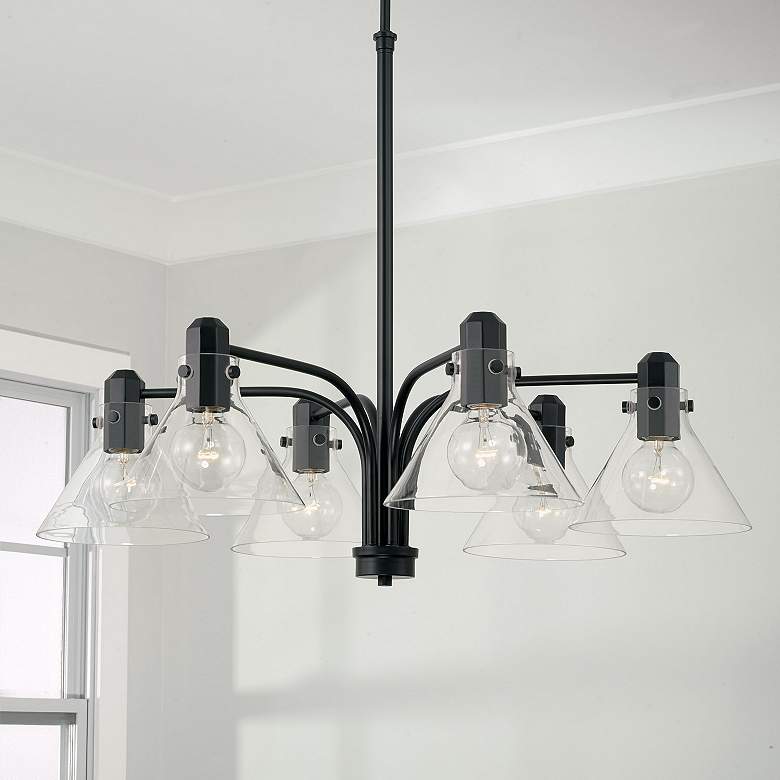Image 1 Capital Lighting Greer 6 Light Chandelier Matte Black