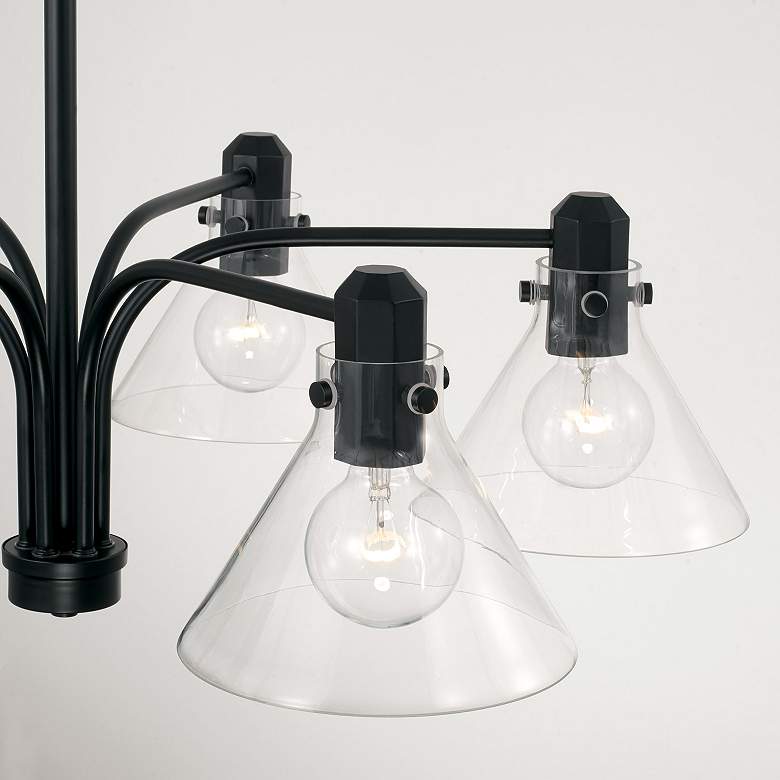 Image 3 Capital Lighting Greer 6 Light Chandelier Matte Black more views