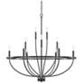1_Capital Lighting Greyson 40" Wide 12-Light Matte Black Ring Chandelier