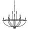 Capital Lighting Greyson 40" Wide 12-Light Matte Black Ring Chandelier