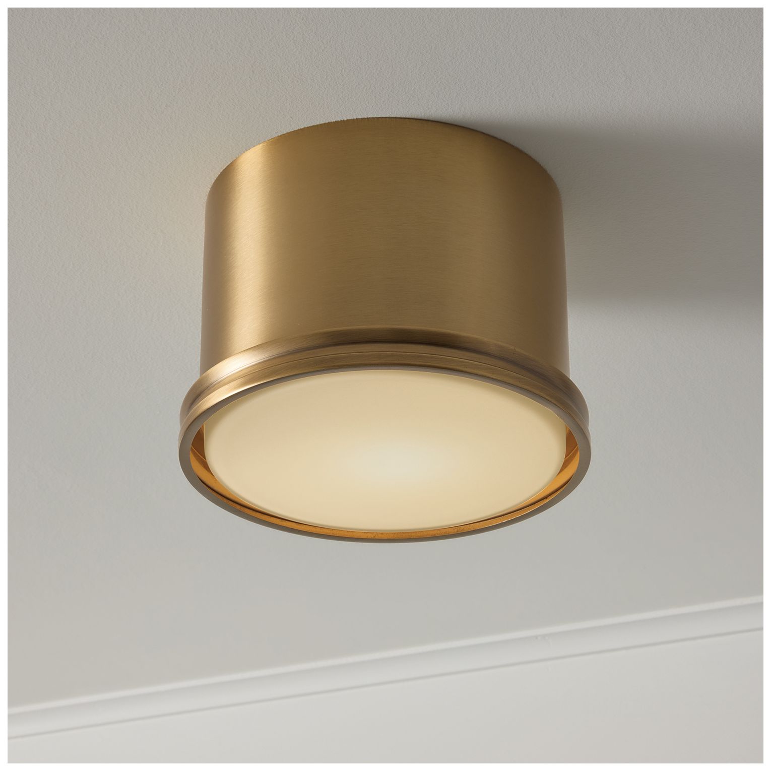 Image 5 Capital Lighting Griffin 1 Light Flush 8.75" Aged Brass more views