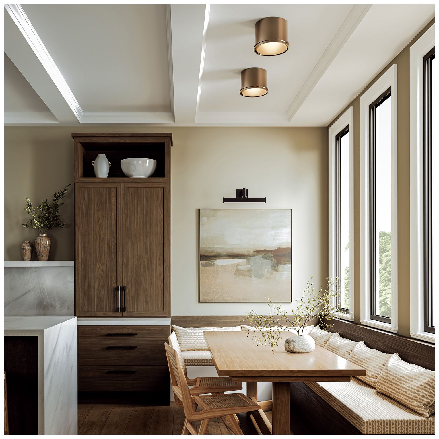 Image 7 Capital Lighting Griffin 1 Light Flush 8.75" Aged Brass more views