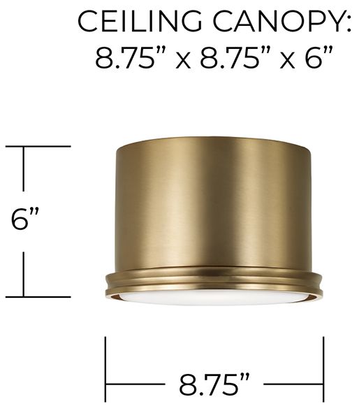 Capital Lighting Griffin 1 Light Flush 8.75" Aged Brass