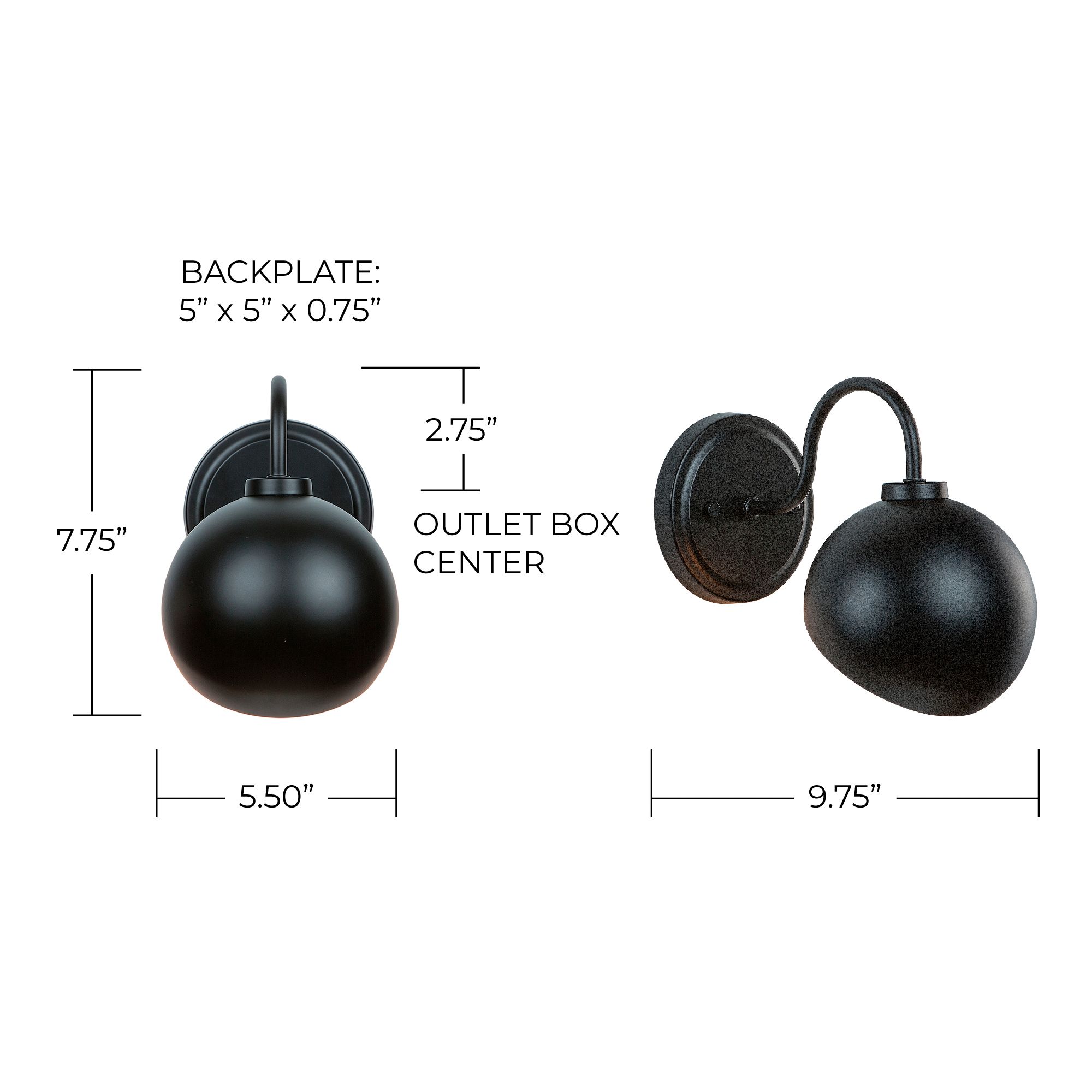 Image 7 Capital Lighting Hadley 1 Light Sconce 5.5" Matte Black more views