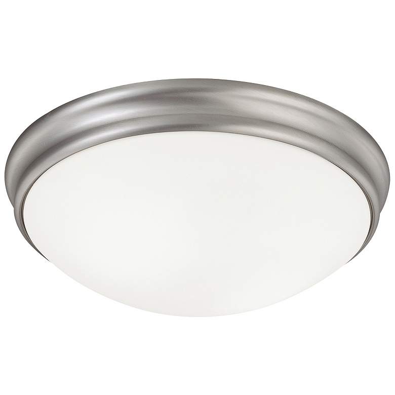 Image 2 Capital Lighting Hansen 14" White and Nickel 3-Light Ceiling Light more views