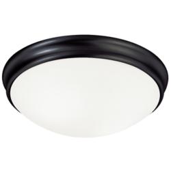 Capital Lighting Hansen 14" Wide 3-Light Black and White Ceiling Light