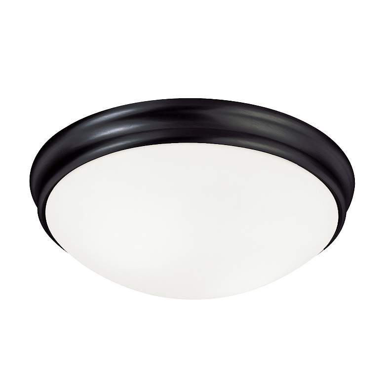 Image 2 Capital Lighting Hansen 14" Wide 3-Light Black and White Ceiling Light more views