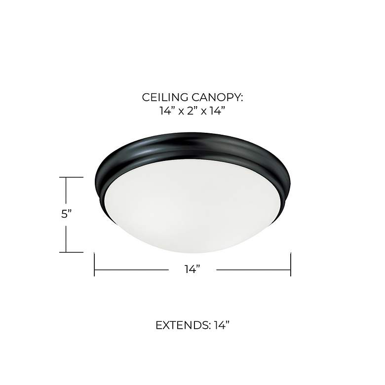 Image 3 Capital Lighting Hansen 14" Wide 3-Light Black and White Ceiling Light more views