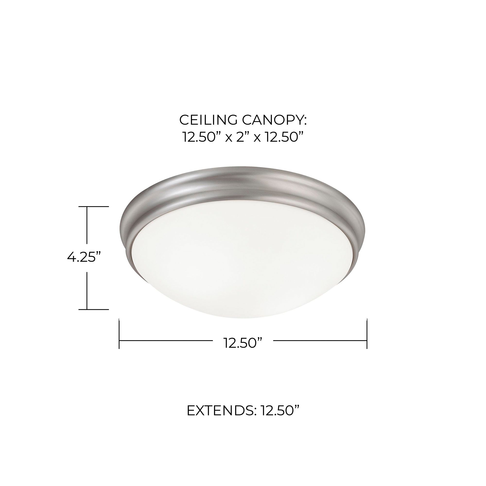 Image 2 Capital Lighting Hansen 2 Light Flush Mount Matte Nickel more views