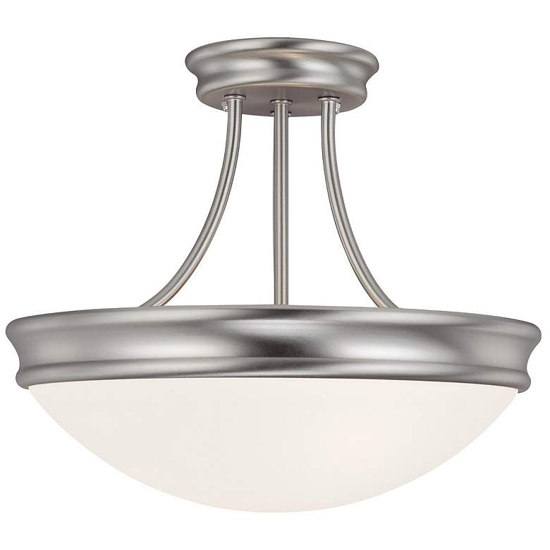 Image 1 Capital Lighting Hansen 3 Light Flush Mount Matte Nickel