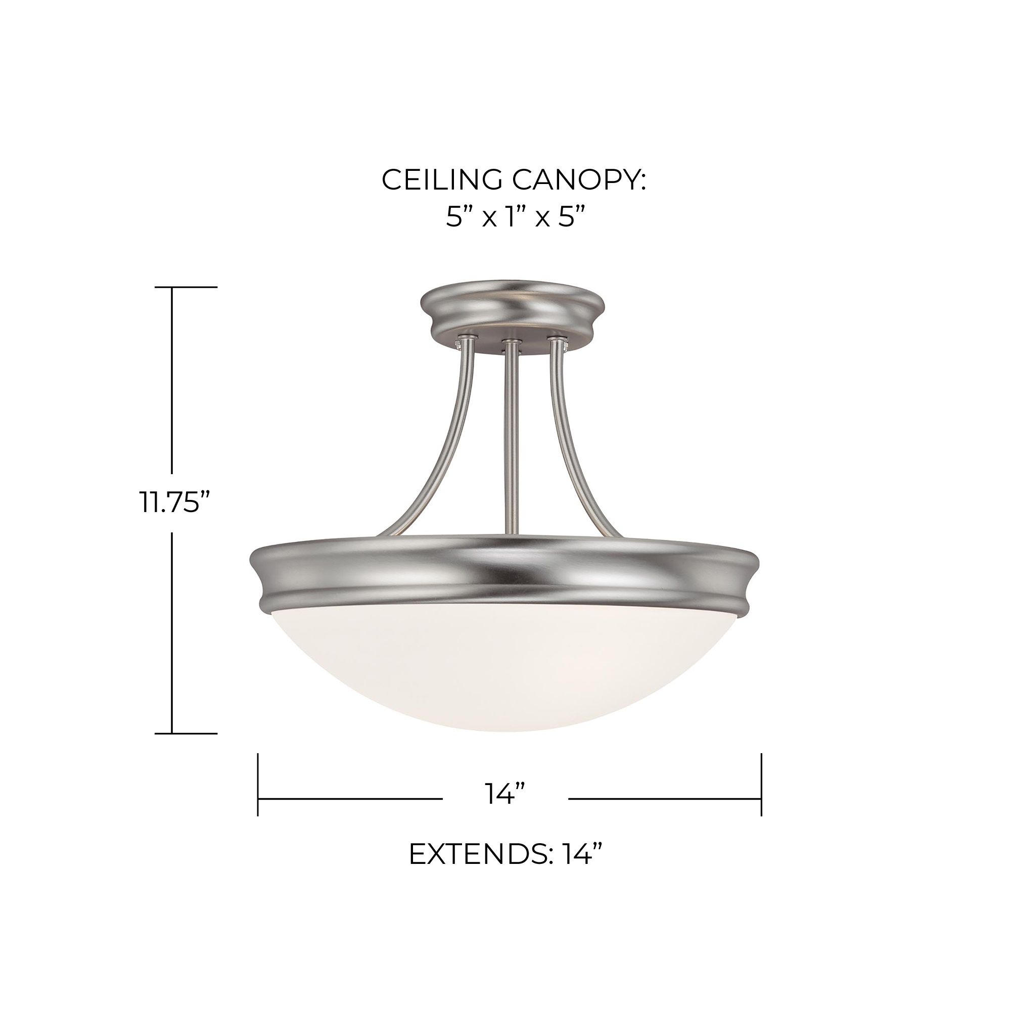 Image 2 Capital Lighting Hansen 3 Light Flush Mount Matte Nickel more views