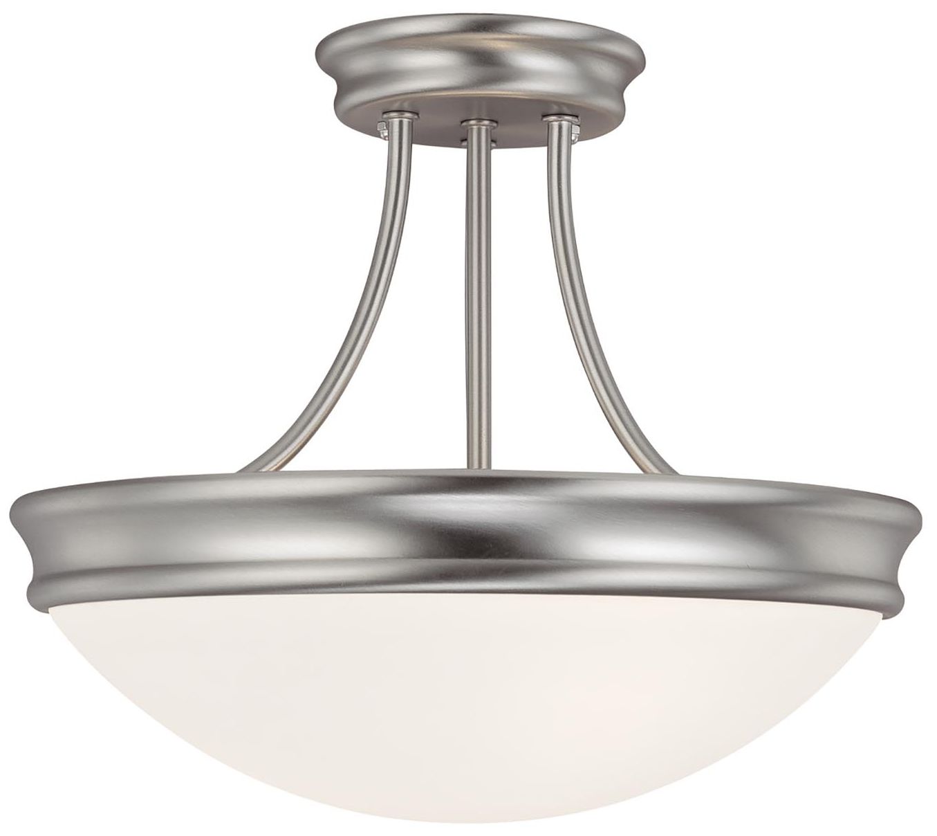 Capital Lighting Hansen 3 Light Semi Flush 14" Matte Nickel