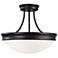 Capital Lighting Hansen 3 Light Semi-Flush Matte Black
