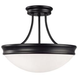 Capital Lighting Hansen 3 Light Semi-Flush Matte Black