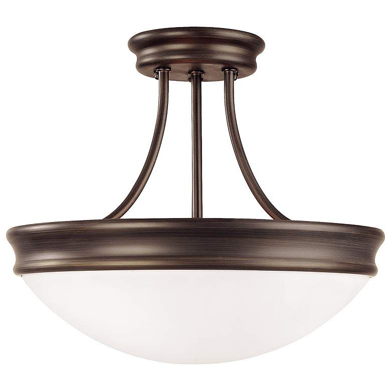 Image 1 Capital Lighting Hansen 3 Light Semi-Flush Oil Rubbed Bronze