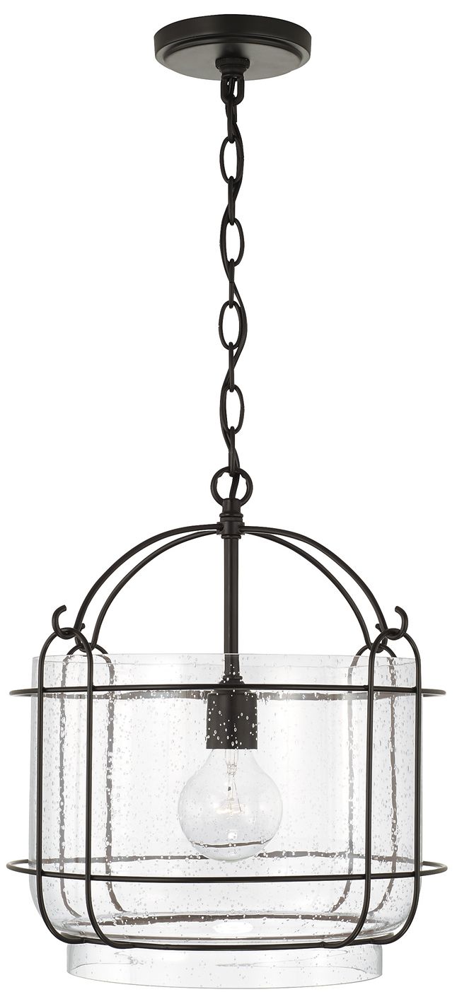 Capital Lighting Harmon 1 Light Pendant 14.25" Matte Black