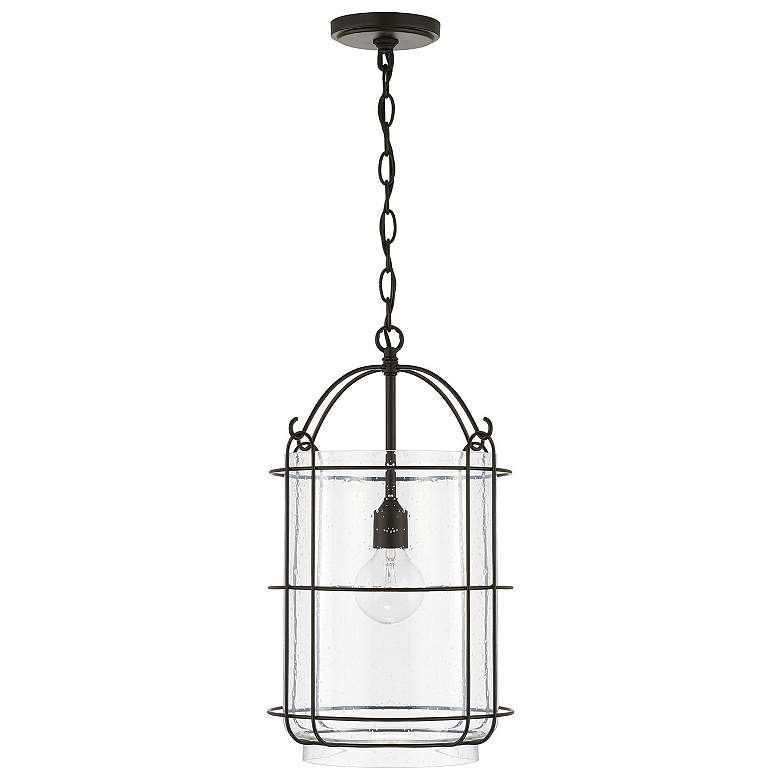 Image 1 Capital Lighting Harmon 1 Light Pendant Matte Black