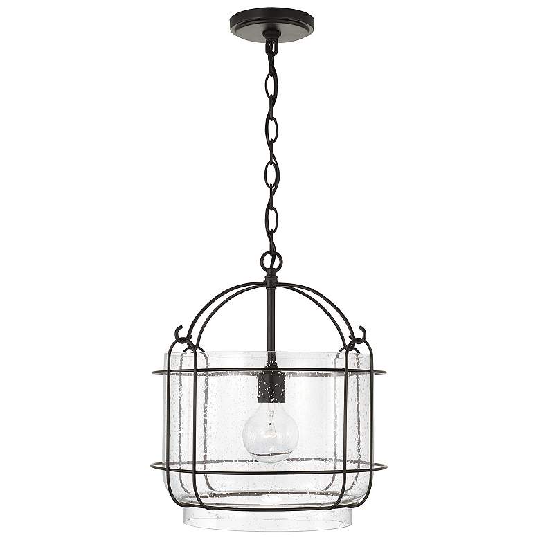 Image 1 Capital Lighting Harmon 1 Light Pendant Matte Black