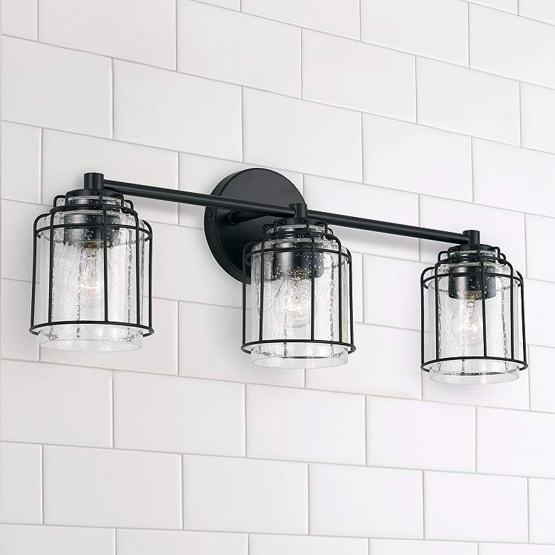 Image 1 Capital Lighting Harmon 3 Light Vanity Matte Black