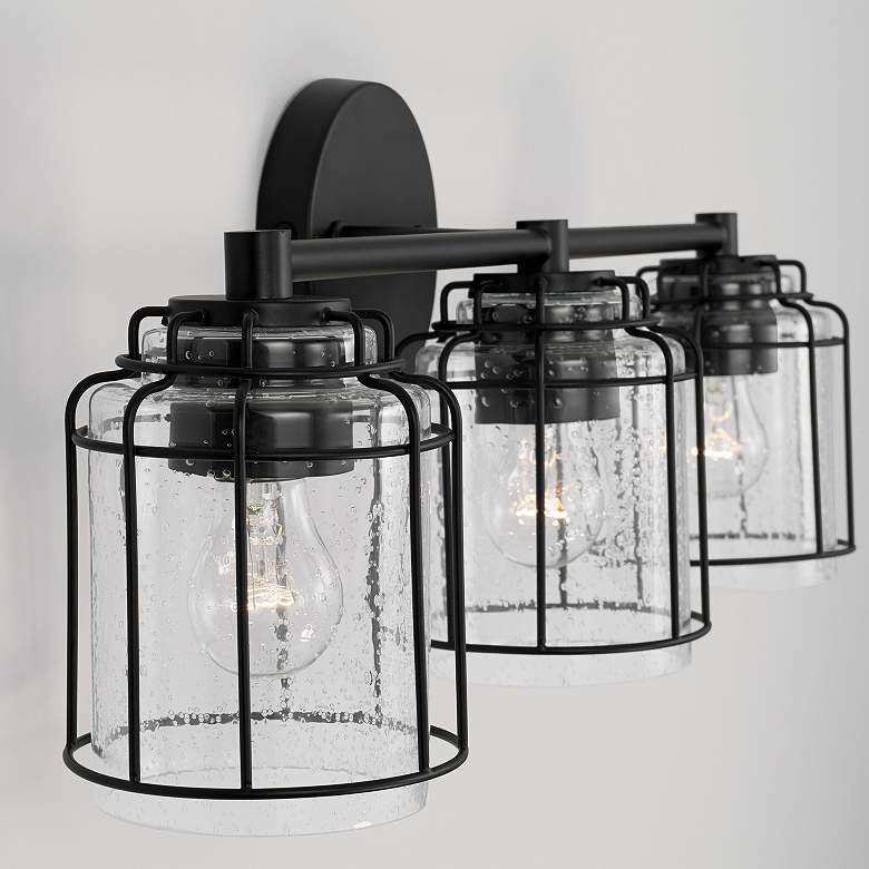 Image 3 Capital Lighting Harmon 3 Light Vanity Matte Black more views