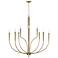 Capital Lighting Holden 40" Wide Aged Brass 10-Light Chandelier