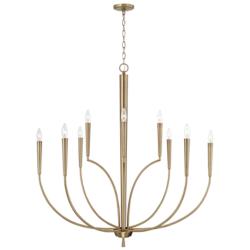 Capital Lighting Holden 40" Wide Aged Brass 10-Light Chandelier