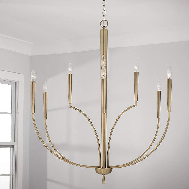 Image 1 Capital Lighting Holden 40" Wide Aged Brass 10-Light Chandelier