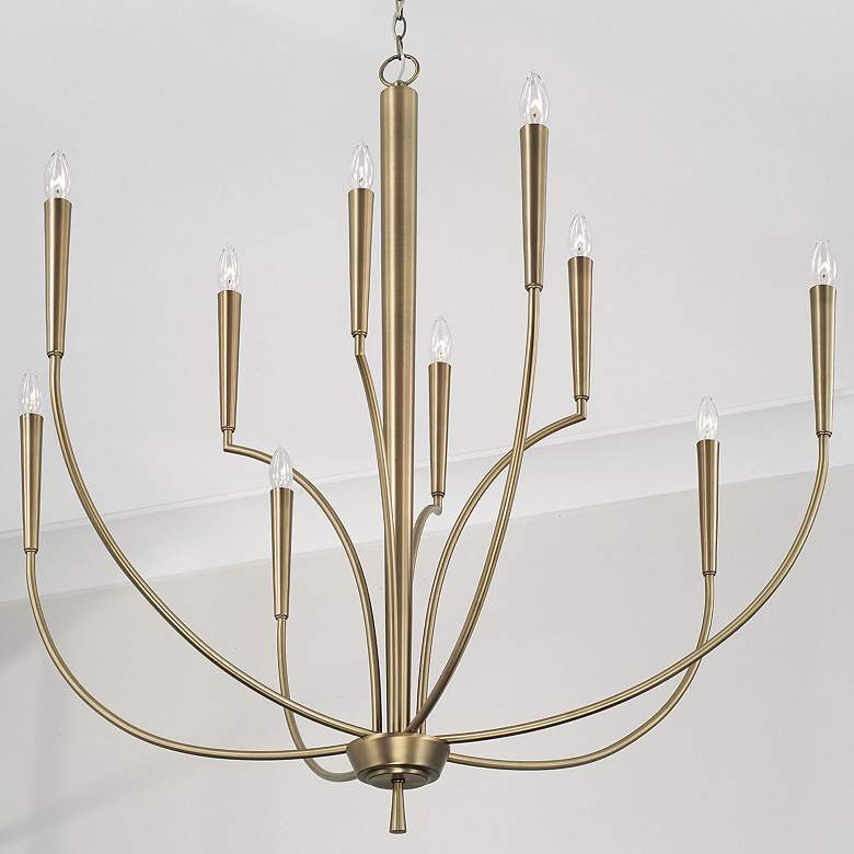 Image 4 Capital Lighting Holden 40" Wide Aged Brass 10-Light Chandelier more views