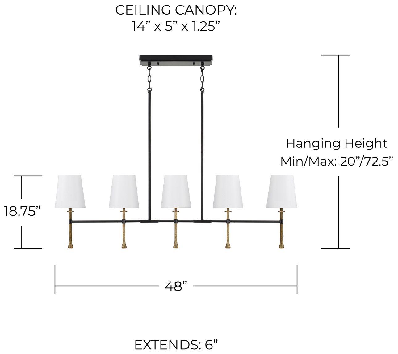 Capital Lighting Hollis 5 Light Chandeli