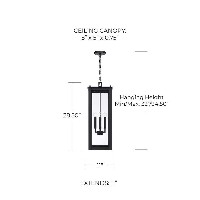 Image 5 Capital Lighting Hunt 4 Light Outdoor 11" Black more views