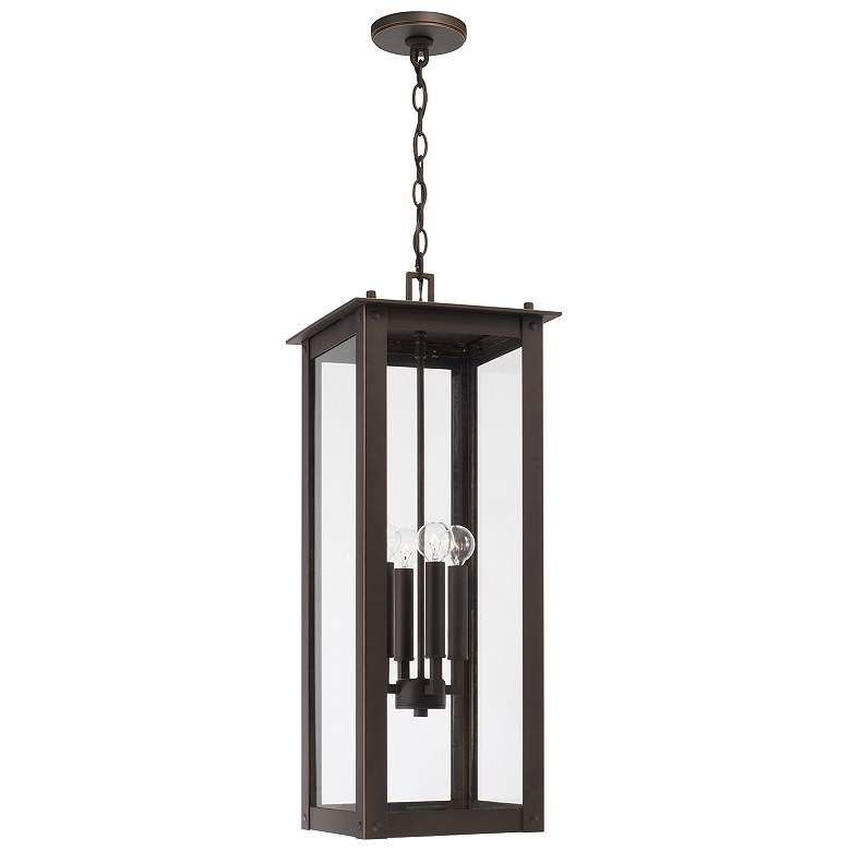 Image 1 Capital Lighting Hunt 4 Light Outdoor 11" Oiled Bronze