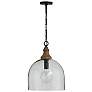 2_Capital Lighting Inglewood 15" Wide Dark Pewter Glass Pendant Light