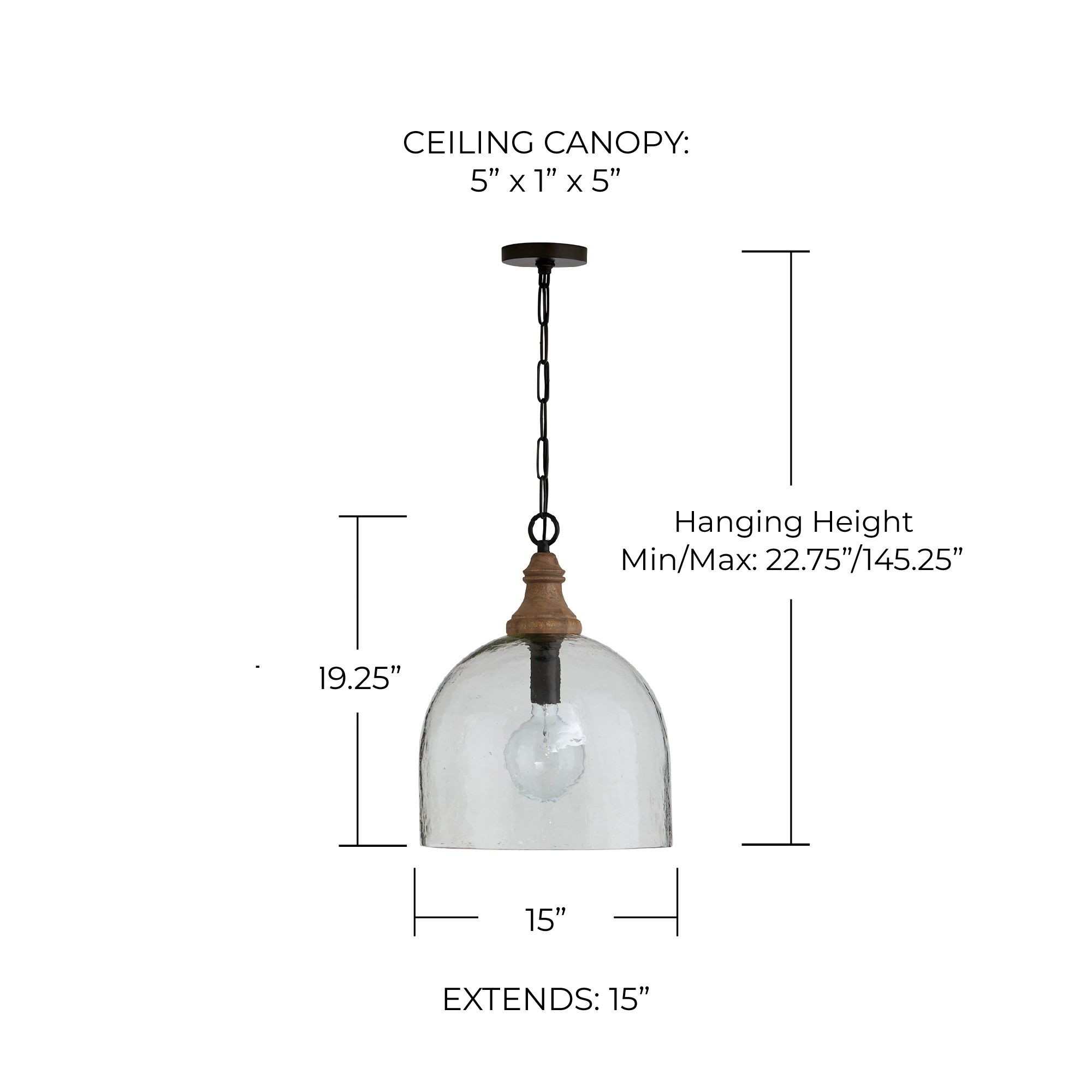 Image 5 Capital Lighting Inglewood 15" Wide Dark Pewter Glass Pendant Light more views
