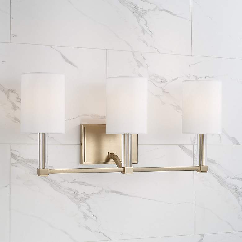 Image 1 Capital Lighting Ingrid 3 Light Vanity 24" Matte Brass