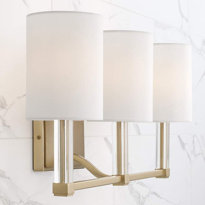 Image 7 Capital Lighting Ingrid 3 Light Vanity 24" Matte Brass more views