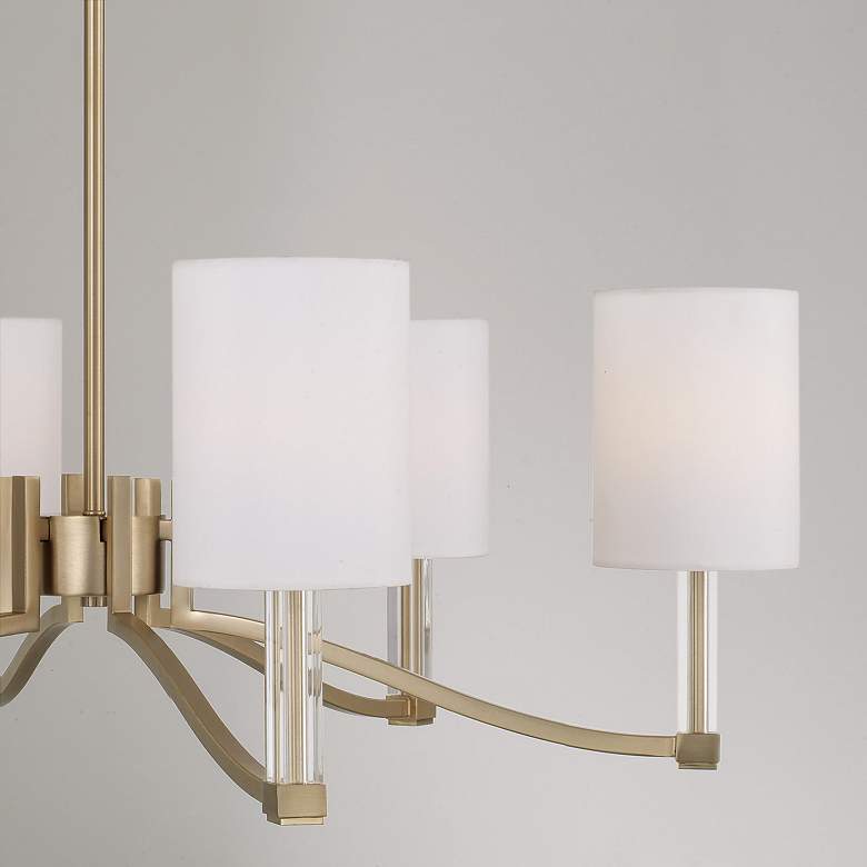 Image 4 Capital Lighting Ingrid 6 Light Chandelier 32" Matte Brass more views