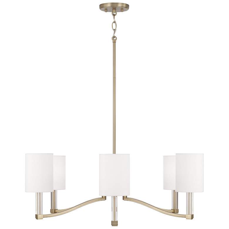 Image 5 Capital Lighting Ingrid 6 Light Chandelier 32" Matte Brass more views
