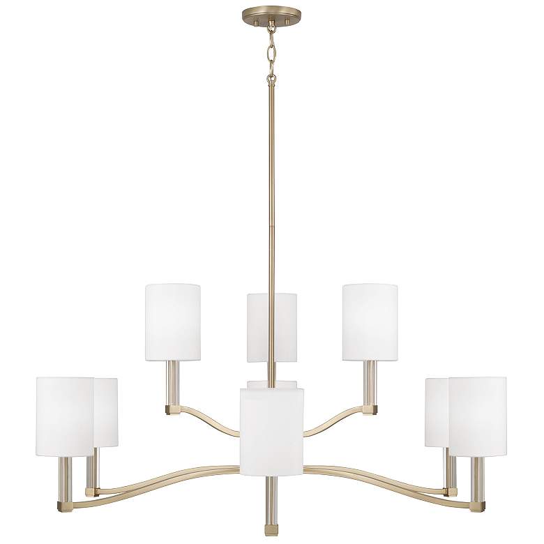 Image 1 Capital Lighting Ingrid 9 Light Chandelier 40" Matte Brass