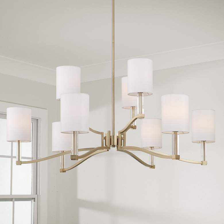 Image 1 Capital Lighting Ingrid 9 Light Chandelier 40" Matte Brass