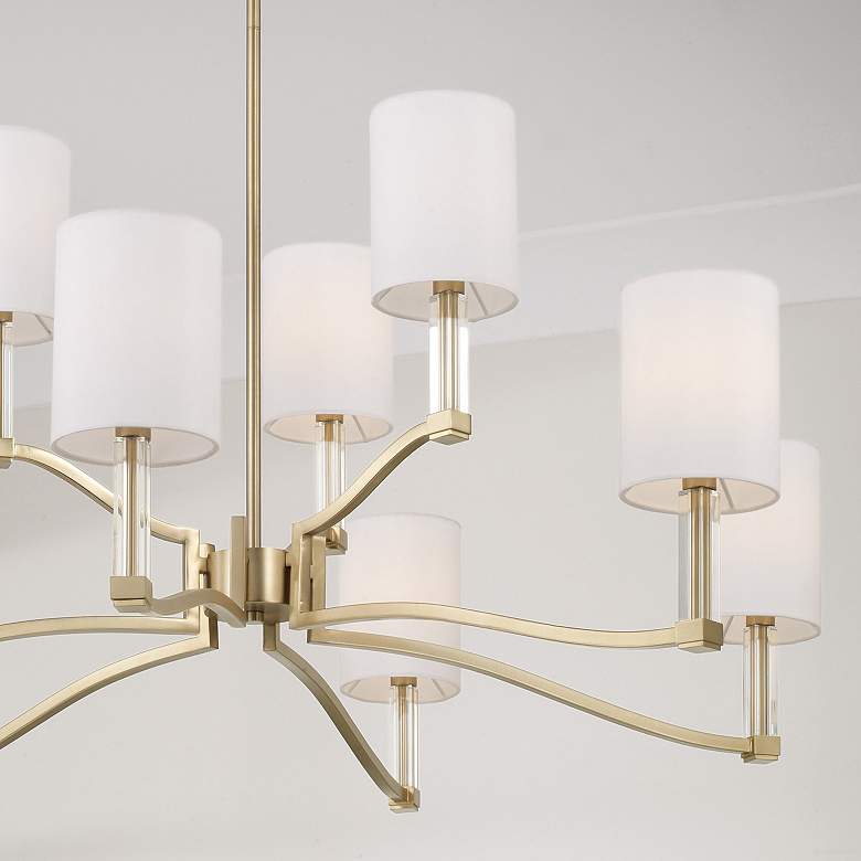 Image 3 Capital Lighting Ingrid 9 Light Chandelier 40" Matte Brass more views