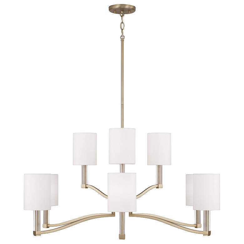 Image 4 Capital Lighting Ingrid 9 Light Chandelier 40" Matte Brass more views
