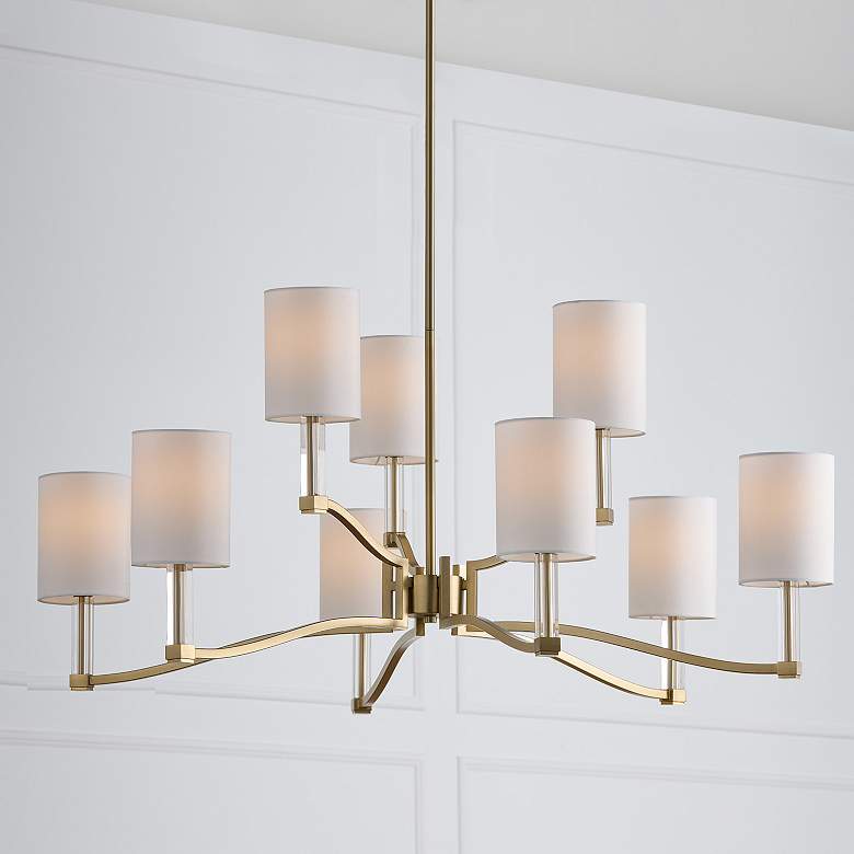 Image 6 Capital Lighting Ingrid 9 Light Chandelier 40" Matte Brass more views
