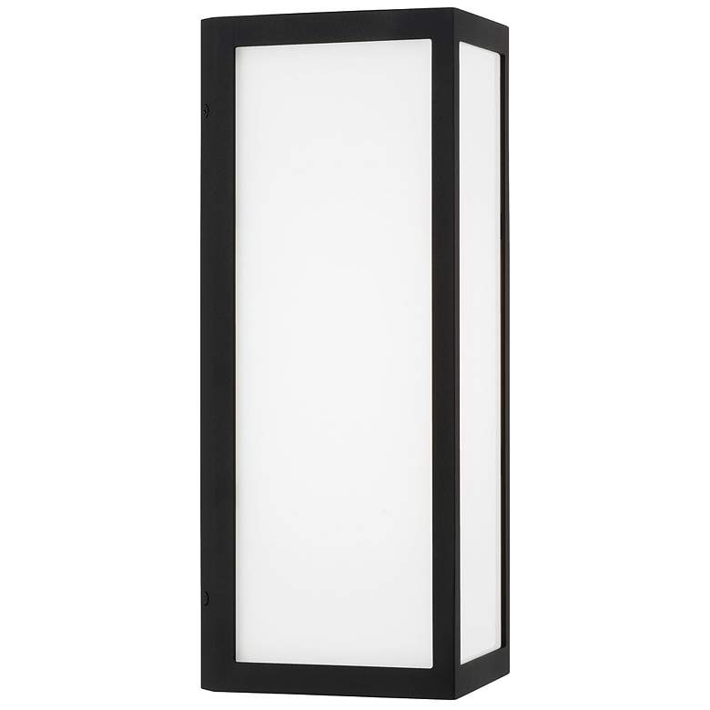 Image 1 Capital Lighting Irvin 1 Light Outdoor Small Wall Lantern 7.5" Black