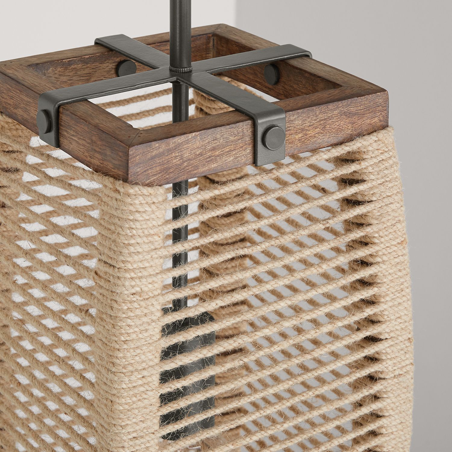 Image 3 Capital Lighting Jacob 1 Light Pendant 8.5" Grey Wash and Iron Silk more views