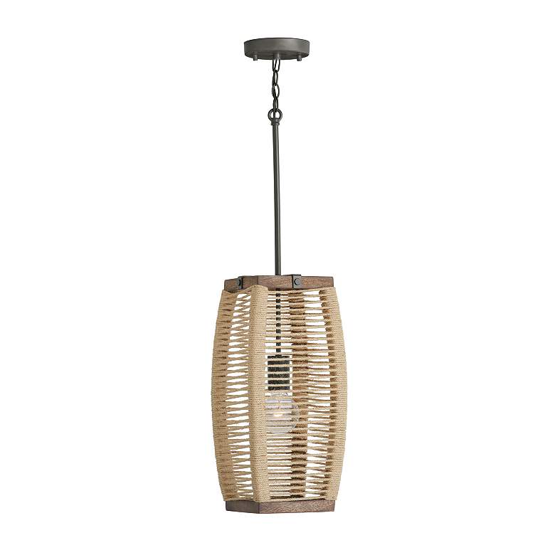 Image 4 Capital Lighting Jacob 1 Light Pendant Grey Wash and Iron Silk more views
