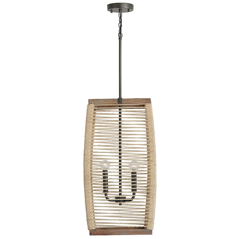 Image 1 Capital Lighting Jacob 4 Light Foyer Grey Wash and Iron Silk