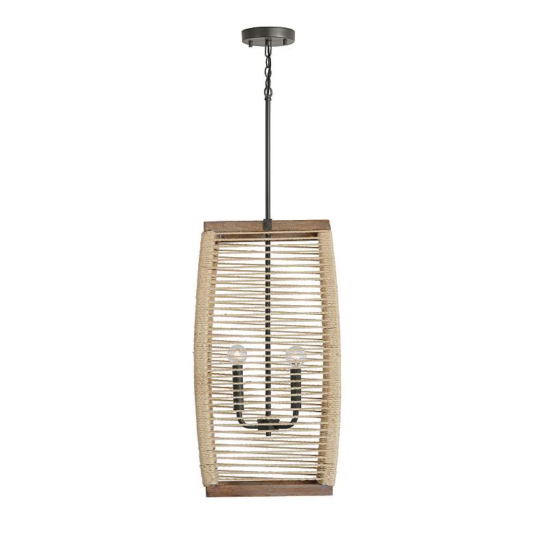 Image 4 Capital Lighting Jacob 4 Light Foyer Grey Wash and Iron Silk more views