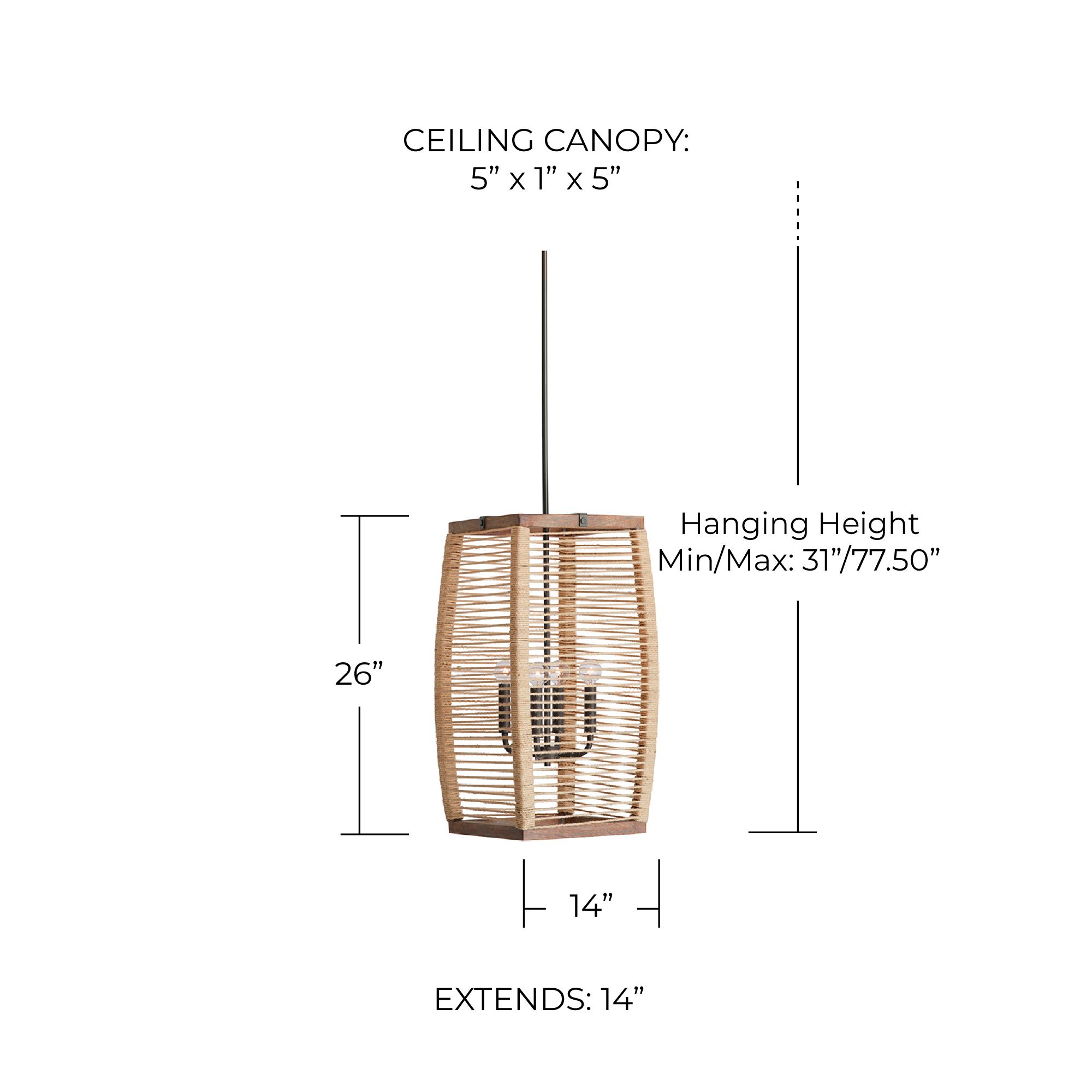 Image 6 Capital Lighting Jacob 4 Light Foyer Grey Wash and Iron Silk more views